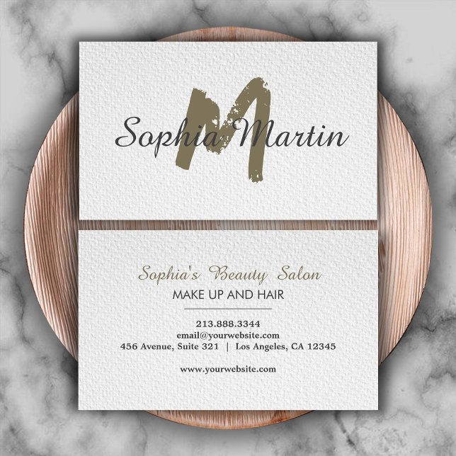 Tarjeta De Visita Moderna maquilladora Artista y Artista Salón Estil (Subido por el creador)