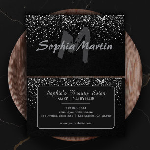 Tarjeta De Visita Moderna maquilladora Artista y Artista Salón Estil