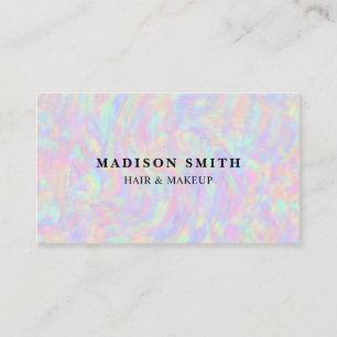 Tarjeta De Visita Moderna maquillaje holográfico elegante