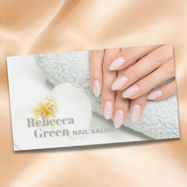 Tarjeta De Visita Moderna maquillaje manicura nails salón de uñas (Modern beauty makeup manicure nails nail salon business card)