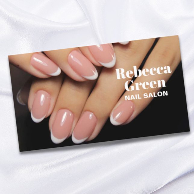 Tarjeta De Visita Moderna maquillaje manicura nails salón de uñas (Modern beauty makeup manicure nails nail salon business card)