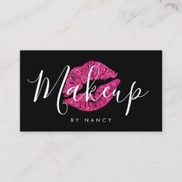 Tarjeta De Visita Moderna maquillaje Tipografía de artistas Purpurin