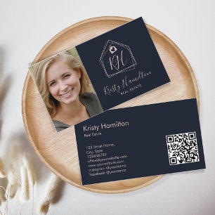 Tarjeta De Visita Moderna Marina Realtor Profesional Inmobiliaria Ru