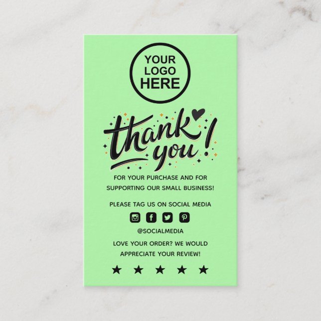 Tarjeta De Visita Moderna Mínima Empresa Gracias Por Pedir Insertar (Anverso)