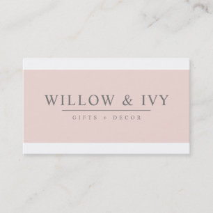 Tarjeta De Visita MODERNA MINIMAL elegante tira simple rosa
