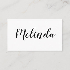 Tarjeta de visita moderna minimalista blanco y