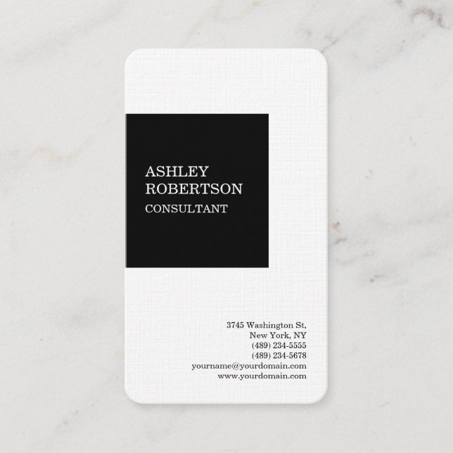 Tarjeta De Visita Moderna Minimalista de diseño profesional (Anverso)
