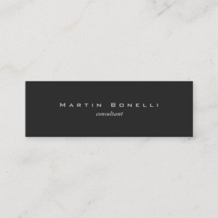 Tarjeta de visita moderna Minimalista y gris oscur
