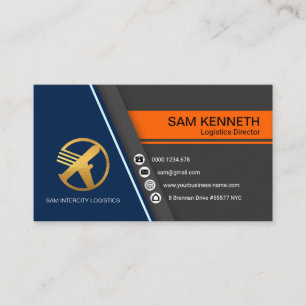 Tarjeta De Visita Moderna Moda Concisa Gerente de Logística Profesi