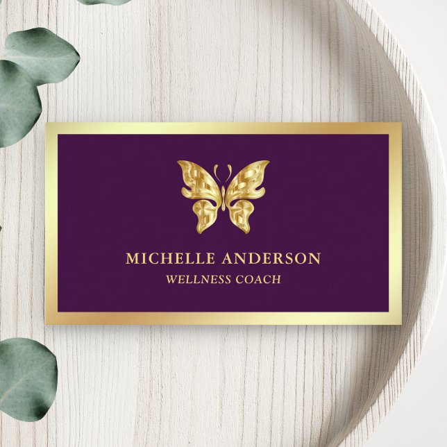 Tarjeta De Visita Moderna Moda elegante mariposa Relieve metalizado  (Subido por el creador)