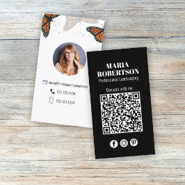 Tarjeta De Visita Moderna Moda elegante mariposas Naturaleza Código 