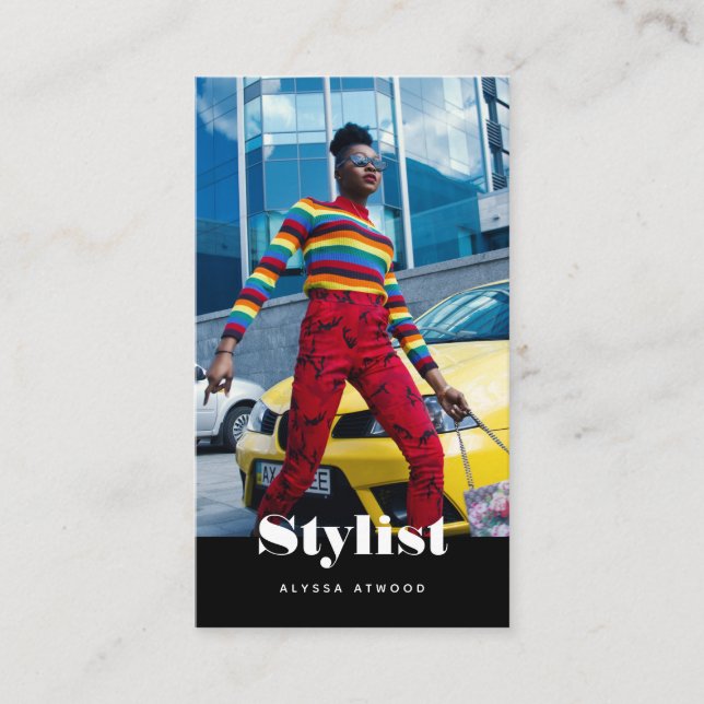 Tarjeta De Visita Moderna moda en la tipografía (Anverso)