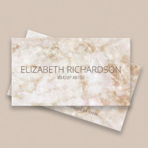 Tarjeta De Visita Moderna Moda Glam Elegante Lujo Blanco Neutral