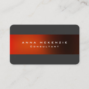 Tarjeta De Visita Moderna moda gris rojo único moda creativa