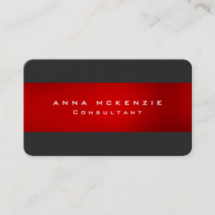 Tarjeta De Visita Moderna moda gris rojo único moda creativa
