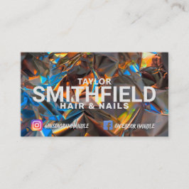 Tarjeta De Visita Moderna moda holográfica de cristal colorido