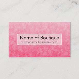 Tarjeta De Visita Moderna moda rosa Boutique Moda suave Bokeh