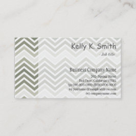 Tarjeta De Visita Moderna, moderna, elegante chevron gris y blanco