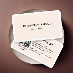 Tarjeta De Visita Moderna, moderna, QR Code, Salon