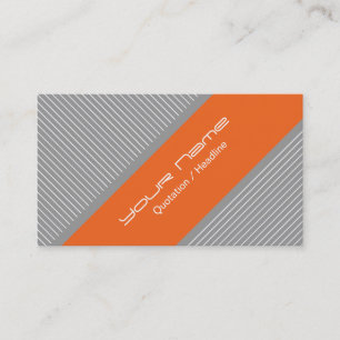 Tarjeta de visita moderna naranja