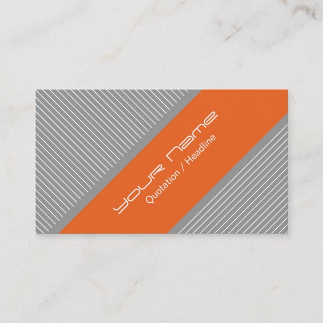 Tarjeta de visita moderna naranja (Anverso)