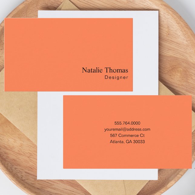Tarjeta De Visita Moderna negrita mínima y profesional de moda (Subido por el creador)