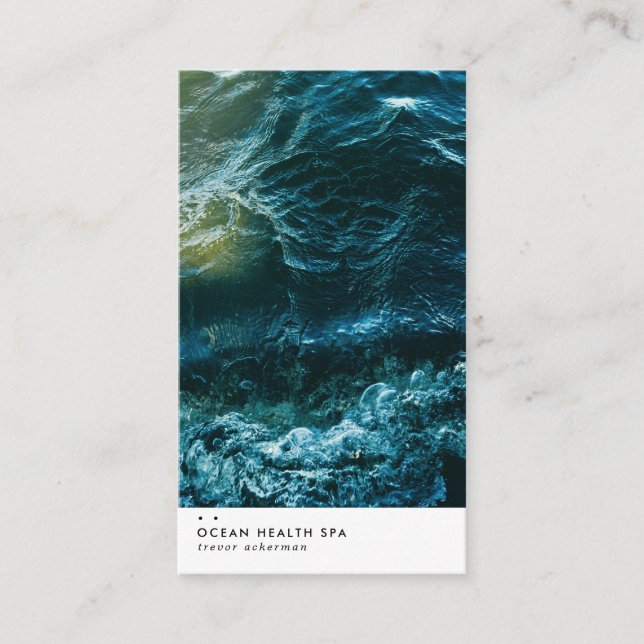 Tarjeta de visita moderna Ocean Tide (Anverso)