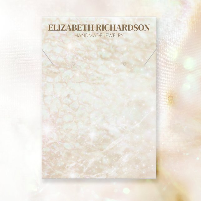 Tarjeta De Visita Moderna pantalla de joyas crema elegante de lujo (Subido por el creador)