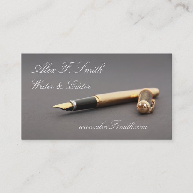 Tarjeta de visita moderna para el redactor escrito (Anverso)