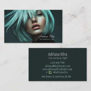 Tarjeta De Visita Moderna peluquería de la peluquería de la peluquer