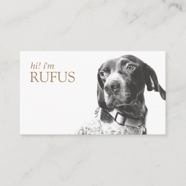 Tarjeta De Visita Moderna Personalizada Añadir tu código QR de foto (Anverso)