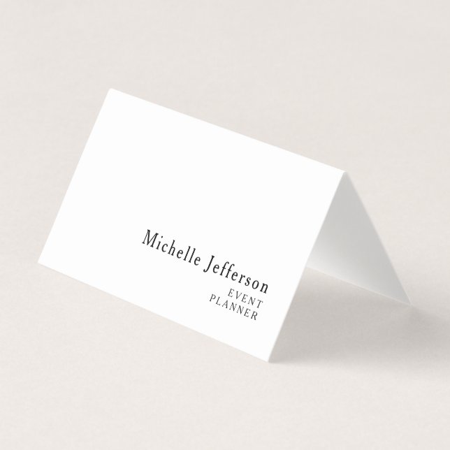Tarjeta De Visita Moderna planicie Minimalista simple creativa (Anverso)