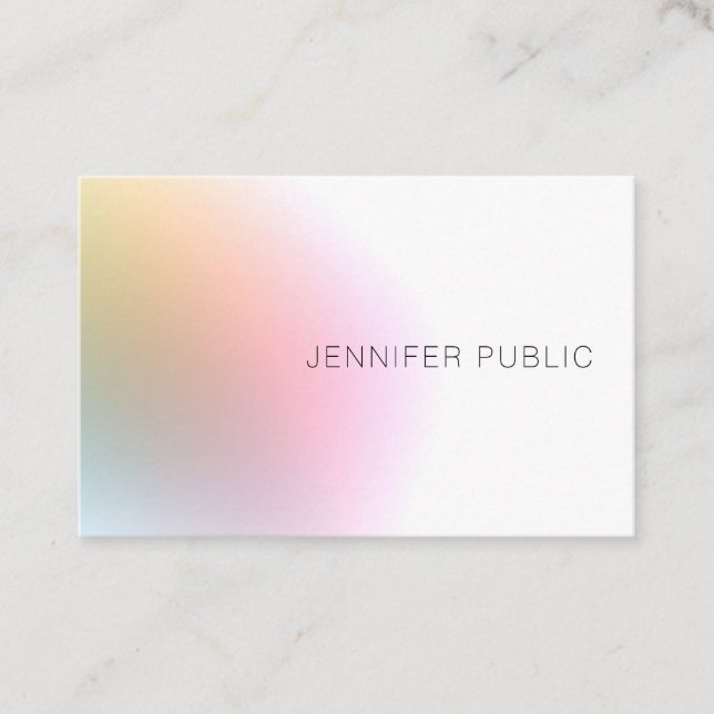 Tarjeta De Visita Moderna plantilla colorida elegante profesional (Anverso)