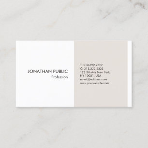 Tarjeta De Visita Moderna plantilla de diseño simple profesional ele