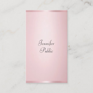Tarjeta De Visita Moderna plantilla de oro Rosa caligrafiada elegant