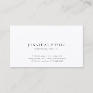 Tarjeta De Visita Moderna plantilla elegante de diseño Minimalista