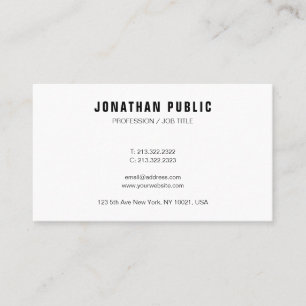 Tarjeta De Visita Moderna plantilla elegante de diseño simple person