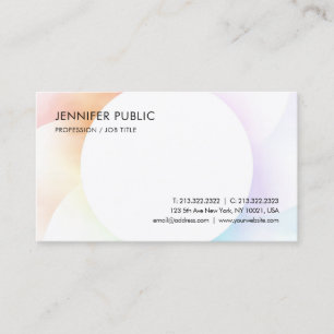 Tarjeta De Visita Moderna plantilla Minimalista colorida profesional