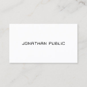 Tarjeta De Visita Moderna Plantilla Minimalista Elegante En Blanco Y