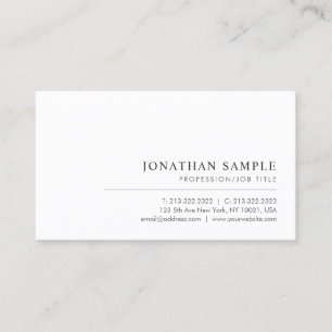 Tarjeta De Visita Moderna plantilla Minimalista elegante profesional