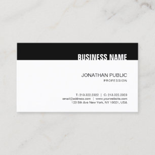 Tarjeta De Visita Moderna plantilla moderna de estilo blanco y negro