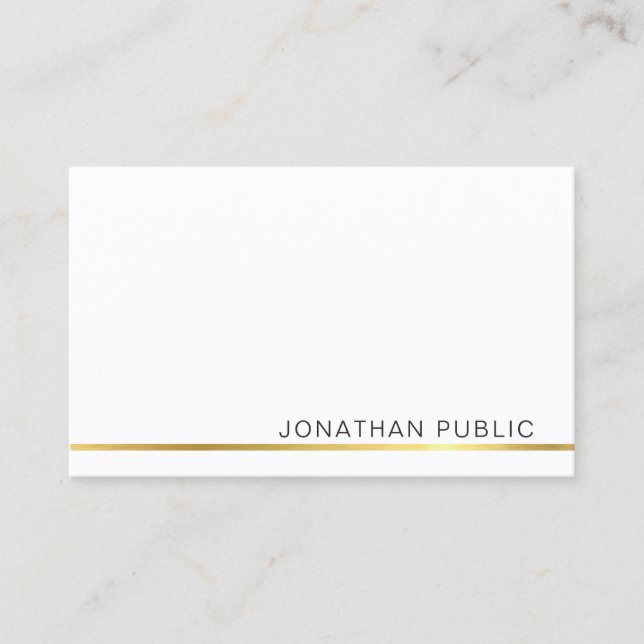 Tarjeta De Visita Moderna plantilla profesional elegante de línea de (Anverso)