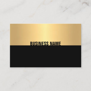 Tarjeta De Visita Moderna plantilla profesional elegante de oro negr