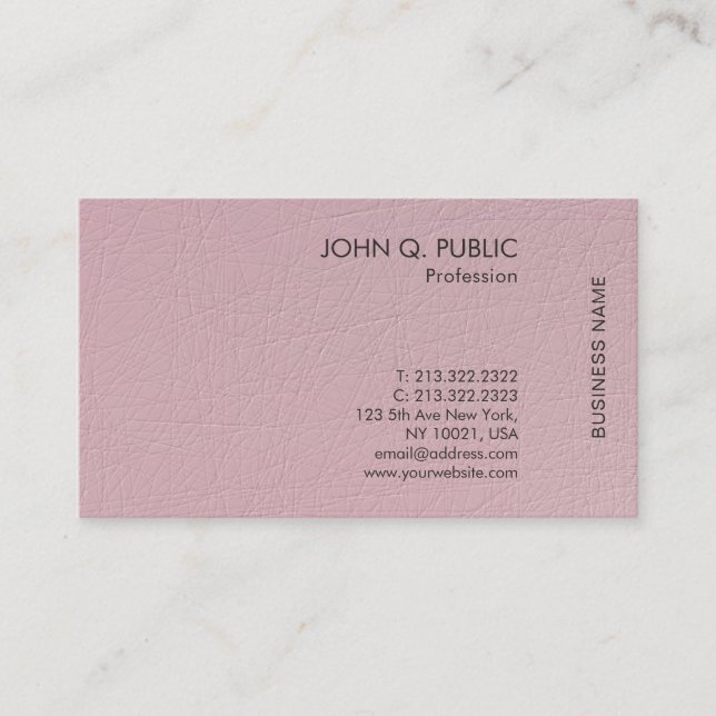 Tarjeta De Visita Moderna plantilla profesional Minimalista elegante (Anverso)