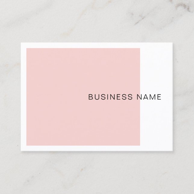 Tarjeta De Visita Moderna plantilla Rubor Pink Elegant Company Simpl (Anverso)