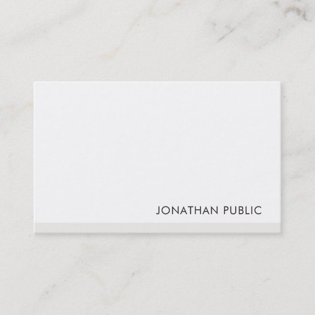 Tarjeta De Visita Moderna plantilla simple elegante profesional (Anverso)