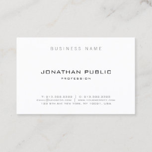 Tarjeta De Visita Moderna plantilla simple elegante profesional