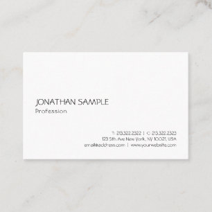 Tarjeta De Visita Moderna plantilla simple elegante profesional de m