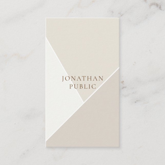 Tarjeta De Visita Moderna Plantilla Simple Minimalista Elegante (Anverso)
