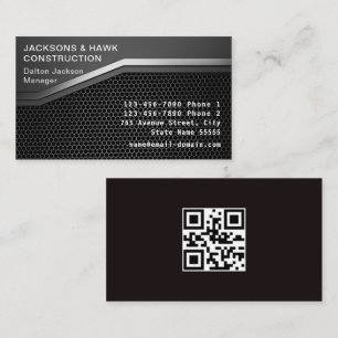 Tarjeta De Visita Moderna plata metálica apariencia simple construcc
